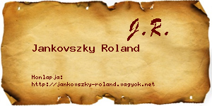 Jankovszky Roland névjegykártya