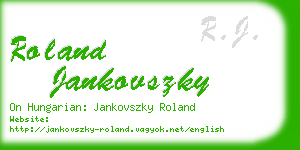 roland jankovszky business card